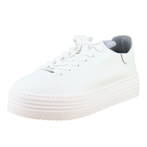 Sam Edelman Shoes - Sam Edelman White Leather Platform Sneakers Lace Up Casual Shoes Size 8